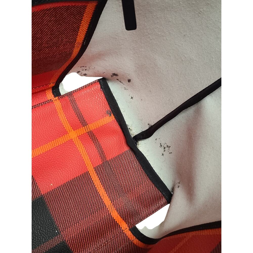Kate Spade Ryan Plaid Medium Tote Red Black Buffalo Check - Picture 8 of 8